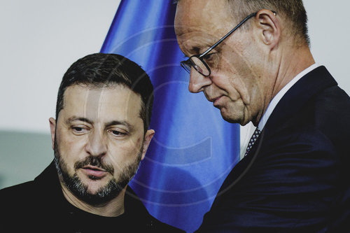 Pressekonferenz von Friedrich Merz und Wolodymyr Selenskyj