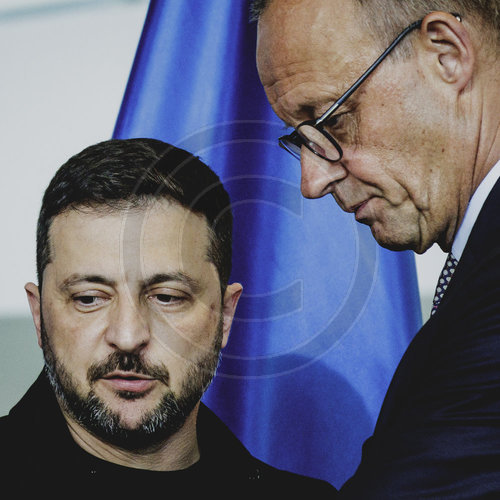 Pressekonferenz von Friedrich Merz und Wolodymyr Selenskyj