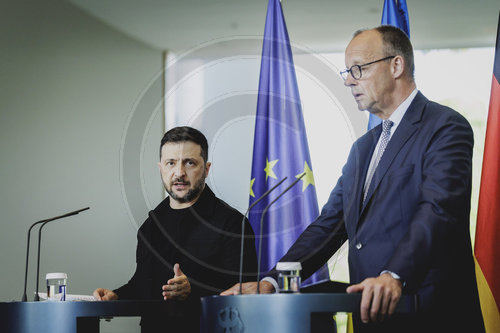 Pressekonferenz von Friedrich Merz und Wolodymyr Selenskyj