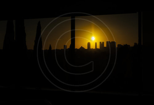 Sonnenuntergang in Downtown Los Angeles