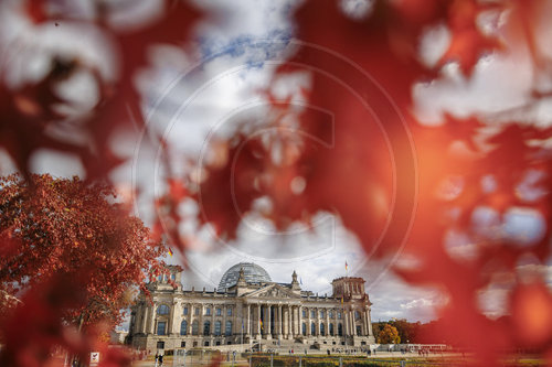 Reichstagsgebaeude im Herbst