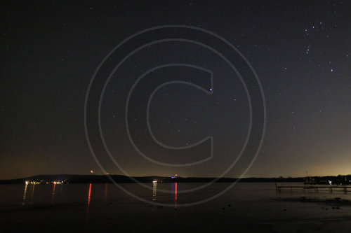 Sternenhimmel ueber dem Mueggelsee
