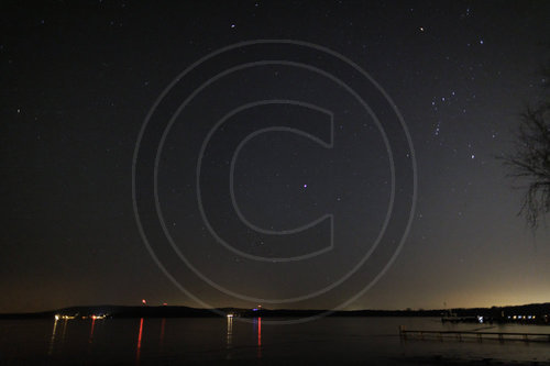 Sternenhimmel ueber dem Mueggelsee