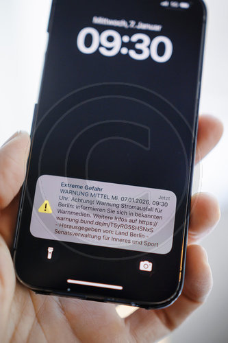 Warnmeldung Stromausfall in Berlin