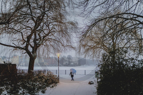 Schneefall in Berlin