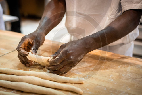 Baecker formt Bretzel