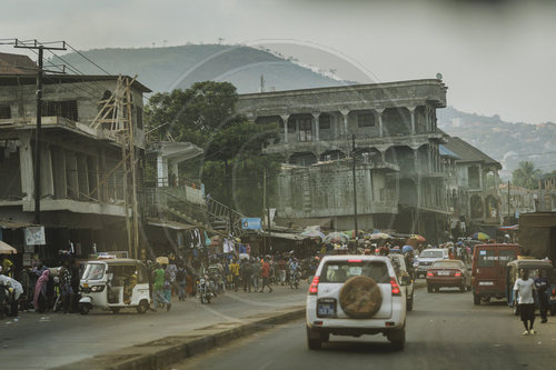 Strassenansicht in Freetown