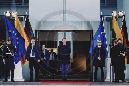 Friedrich Merz trifft litauische Ministerpraesidentin Inga Ruginiene