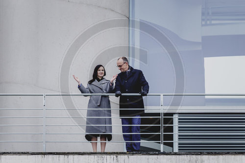 Friedrich Merz trifft litauische Ministerpraesidentin Inga Ruginiene