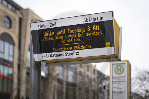 Warnstreik in Berlin