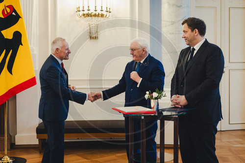 Achim Meyer auf der Heyde, Frank-Walter Steinmeier und Lars Klingbeil