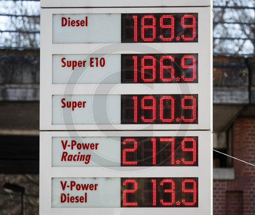 steigende Benzinpreise