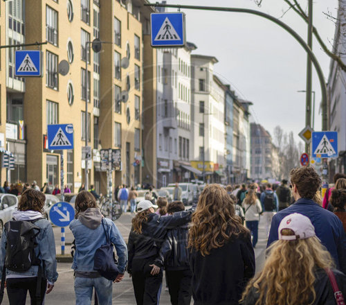 Demonstration am Frauentag.