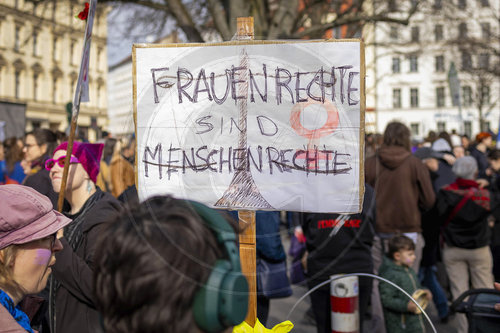 Demonstration am Frauentag.
