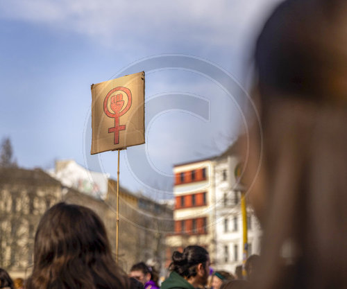 Demonstration am Frauentag.