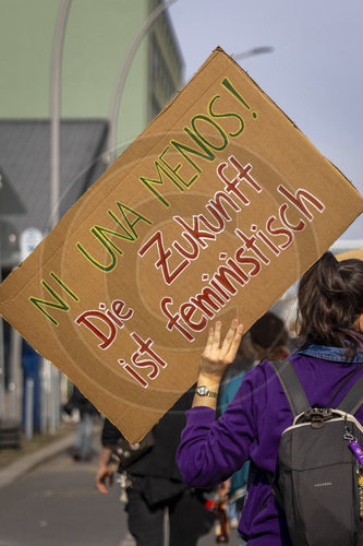 Demonstration am Frauentag.
