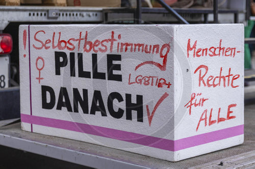Demonstration am Frauentag.