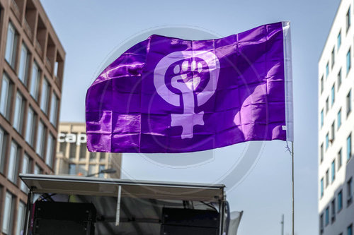 Demonstration am Frauentag.