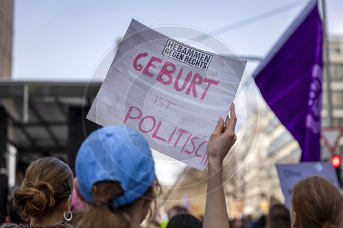 Demonstration am Frauentag.