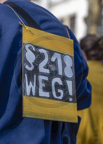 Demonstration am Frauentag.