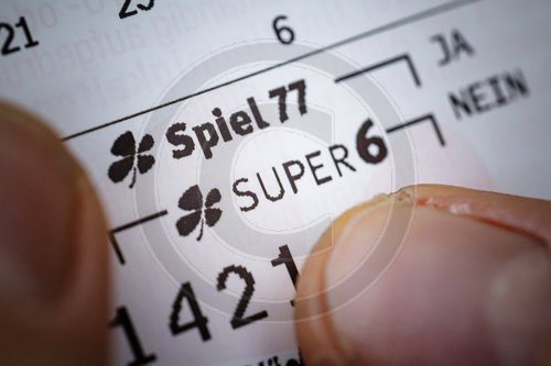 Lottoschein - Spiel 77, Super 6