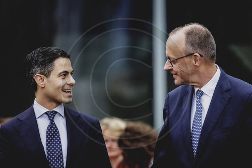 Bundeskanzler Merz empfaengt den Ministerpraesidenten der Niederlande Rob Jetten