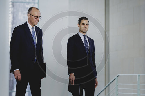 Bundeskanzler Merz trifft den Ministerpraesidenten der Niederlande Rob Jetten