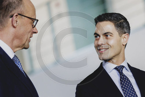 Bundeskanzler Merz trifft den Ministerpraesidenten der Niederlande Rob Jetten