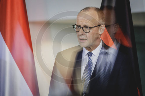 Bundeskanzler Merz trifft den Ministerpraesidenten der Niederlande Rob Jetten