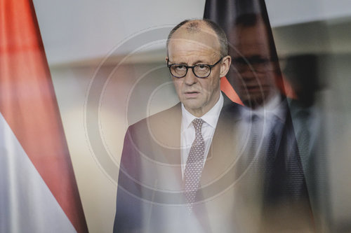 Bundeskanzler Merz trifft den Ministerpraesidenten der Niederlande Rob Jetten