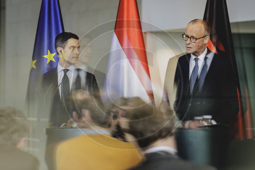 Bundeskanzler Merz trifft den Ministerpraesidenten der Niederlande Rob Jetten