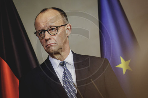 Bundeskanzler Merz trifft den Ministerpraesidenten der Niederlande Rob Jetten