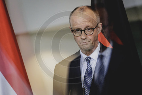 Bundeskanzler Merz trifft den Ministerpraesidenten der Niederlande Rob Jetten