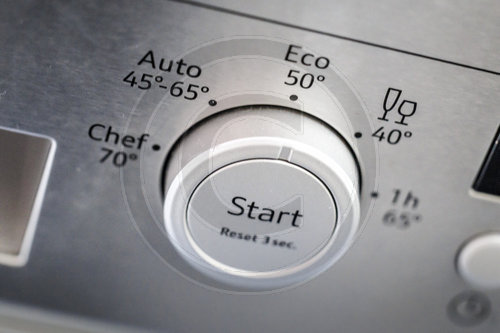 Einstellrad an einer Spuelmaschine