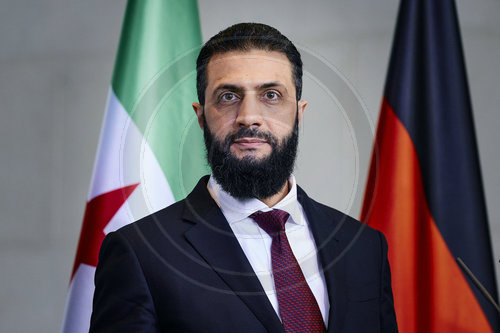 Pressekonferenz Friedrich Merz und Ahmed al Sharaa