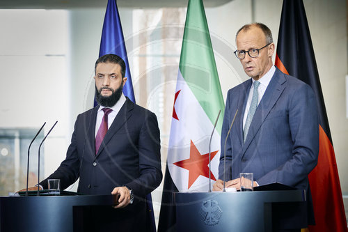 Pressekonferenz Friedrich Merz und Ahmed al Sharaa