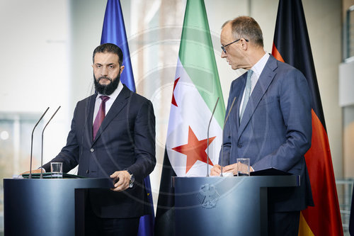 Pressekonferenz Friedrich Merz und Ahmed al Sharaa