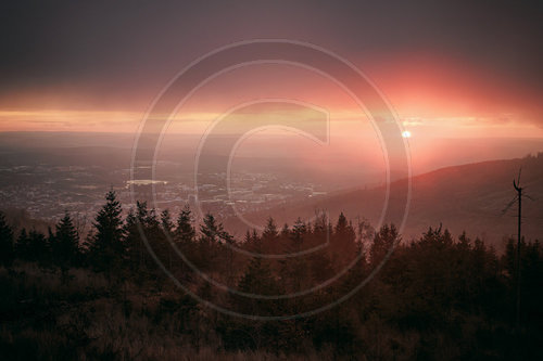 Sonnenaufgang in Thueringen