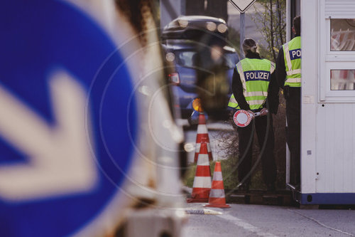 Grenzkontrolle an der deutsch-polnischen Grenze