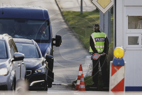 Grenzkontrolle an der deutsch-polnischen Grenze