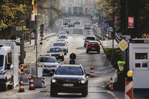 Grenzkontrolle an der deutsch-polnischen Grenze