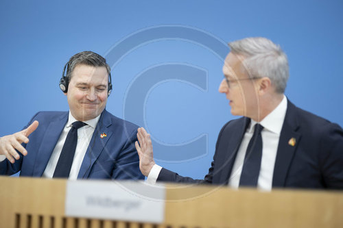 Evan, Solomon, kanadischer Minister f‚àö¬∫r k‚àö¬∫nstliche Intelligenz und digitale Innovation und Karsten Wildberger, Minister f‚àö¬∫r Digitalisierung und Staatsmodernisierung