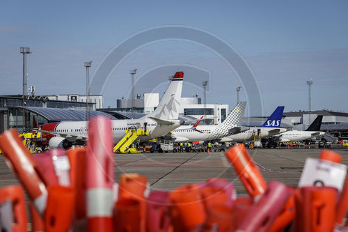 Flugzeuge auf dem Flughafen von Kopenhagen