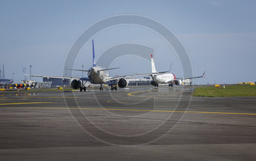 Flugzeuge auf dem Flughafen von Kopenhagen